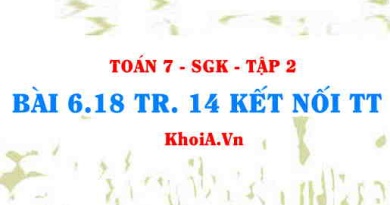 Bài 6.18 trang 14 Toán 7 Kết nối tri thức Tập 2